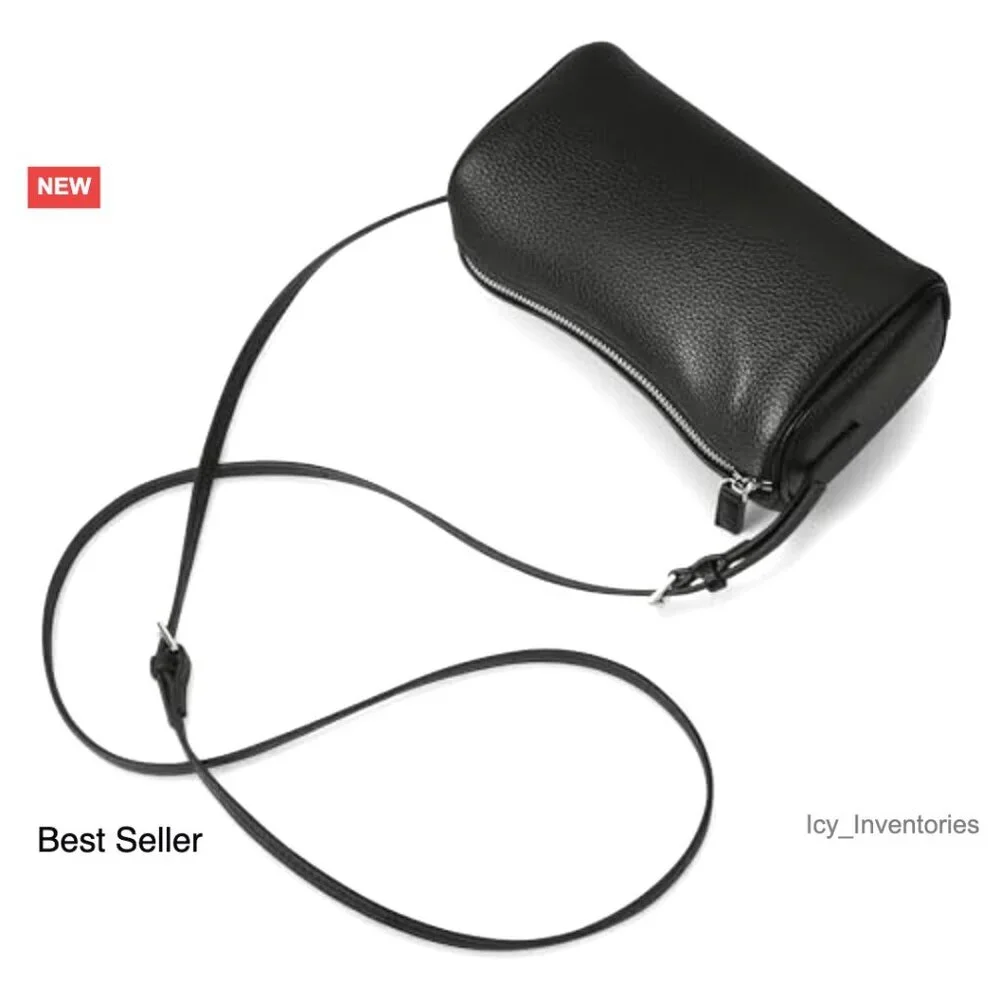 Vegan Leather Hobo Crossbody Bag, Adjustable Strap, Mini Purse